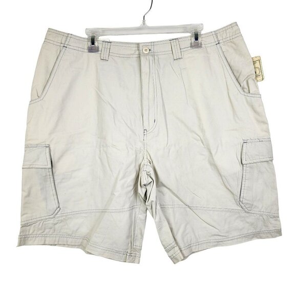 725 Originals 100% Cotton Cargo Shorts Flat Front Beige Men's Size 38 - Picture 1 of 13